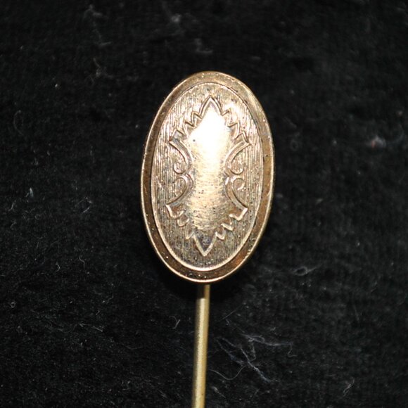 Antique Horton, Angell & Co. Engraved Edwardian Gold-filled Stick / Tie Pin - Picture 1 of 9